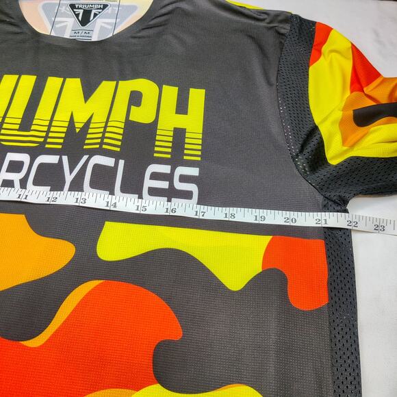 Triumph Motorcycles Lava Camo Long Sleeve Lightweight Moto Jersey Medium - Picture 11 of 12